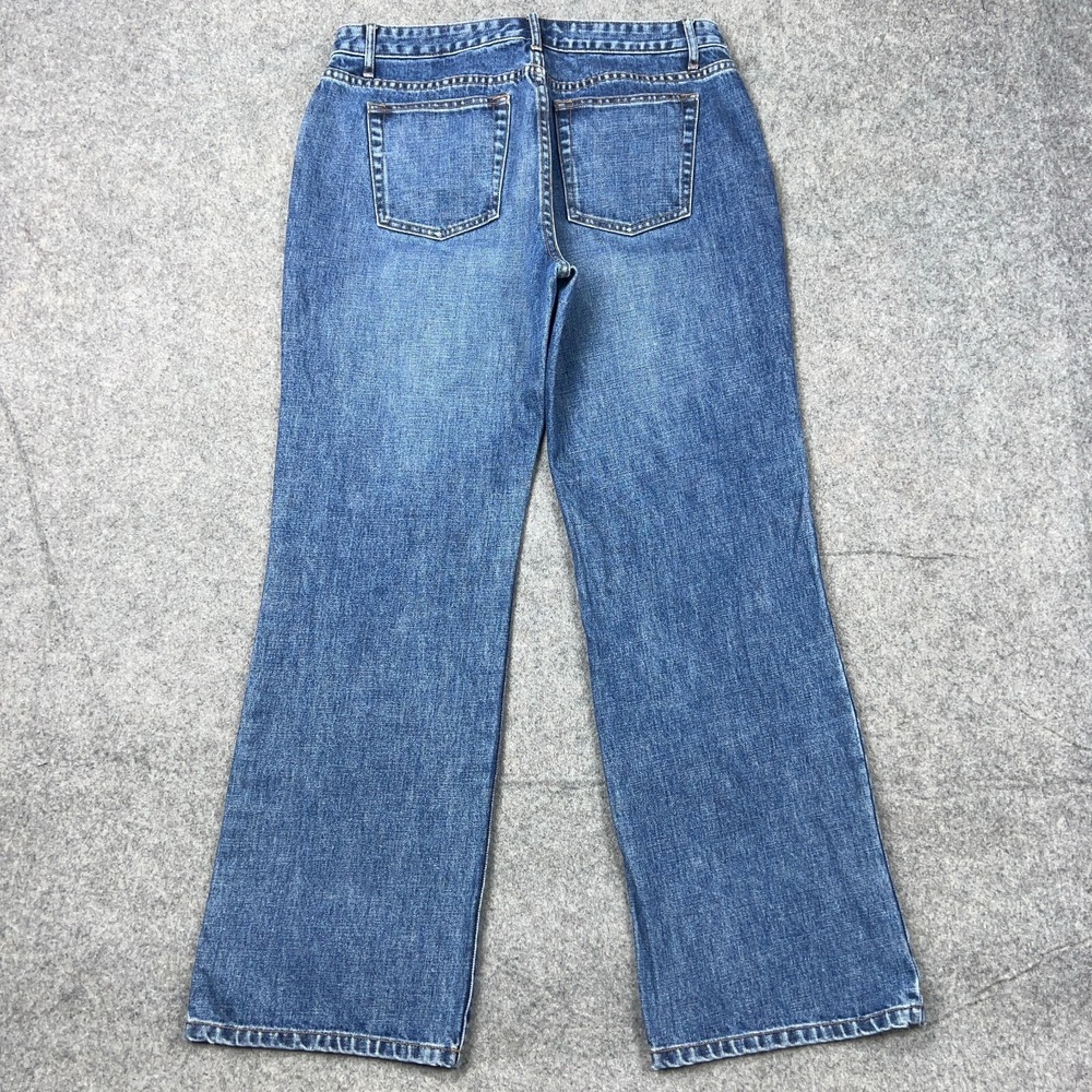 J Crew Jeans Womens 10 Blue Wide Leg Boot Cut Baggy Cotton Denim Pants Y2K VTG - Picture 6 of 12